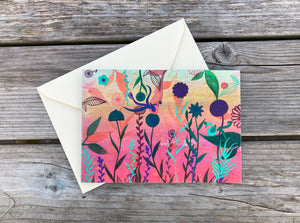 Tropische postkaart - roze