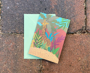 Giraf zigzag postkaart